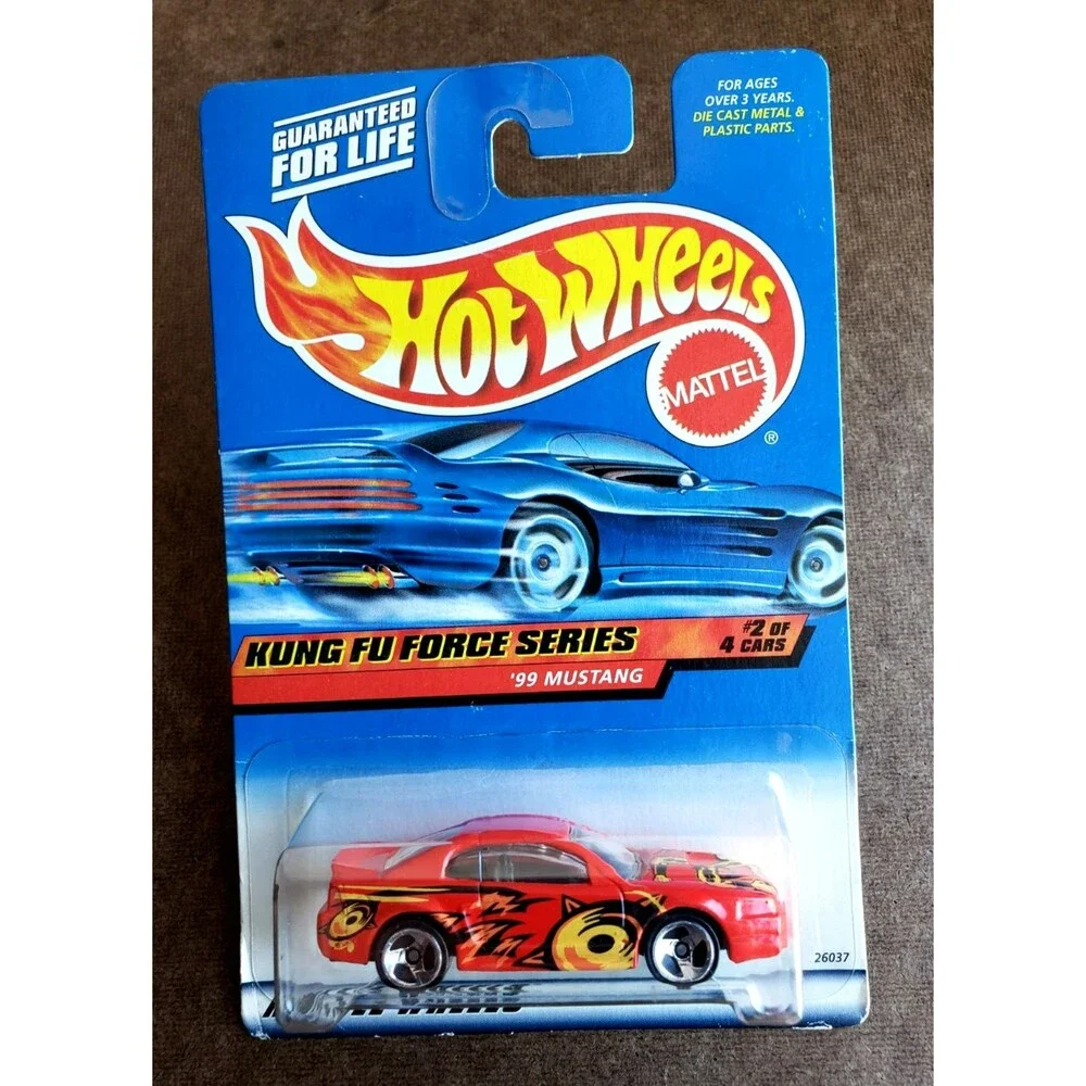 VTG 2000 Hot Wheel '99 MUSTANG Red KUNG FU FORCE Series #2/5 1:64 3 Spoke #26037